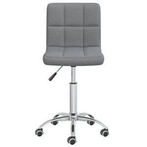 vidaXL Scaun de bucătărie pivotant, gri deschis, material textil