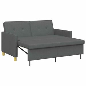 vidaXL Canapea extensibilă Gri &icirc;nchis Țesătură