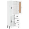 vidaXL Dulap &icirc;nalt, alb, 69,5x34x180 cm, lemn compozit