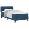 vidaXL Pat cu arcuri cu headboard albastru 90 x 190 cm țesătură