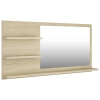vidaXL Oglindă de baie, stejar Sonoma, 90 x 10,5 x 45 cm, PAL