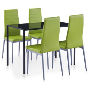vidaXL Set mobilier de bucătărie, 5 piese, verde
