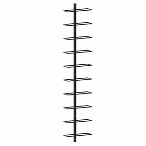vidaXL Suporturi sticle de vin montaj pe perete 10 sticle negru metal
