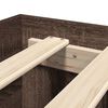 vidaXL Cadru de pat fără saltea Stejar maro 200x200 cm Lemn prelucrat