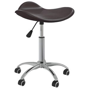 vidaXL Scaun de masă pivotant, maro, piele ecologică