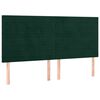 vidaXL Pat box spring cu saltea, verde &icirc;nchis, 160x200 cm, catifea