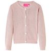 vidaXL Cardigan pentru copii tricotat, roz deschis, 92