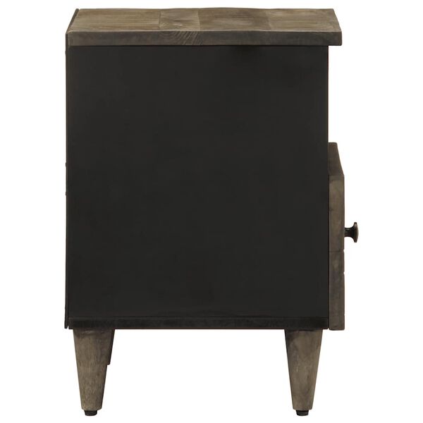 vidaXL Noptiera gri deschis 40x33x46 cm lemn masiv de mango