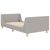 vidaXL Cadru de pat pentru copii cu spătar Gri deschis 90x190 cm
