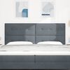 vidaXL Tăblie cap cu headboard Gri &icirc;nchis 200 cm Piele artificială