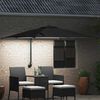 vidaXL Parasol de Grădină Negru 248.5 x 247.5 x 160 cm țesătură