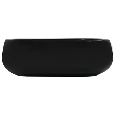 vidaXL Chiuvetă de baie, negru, 44,5x39,5x14,5 cm, ceramică