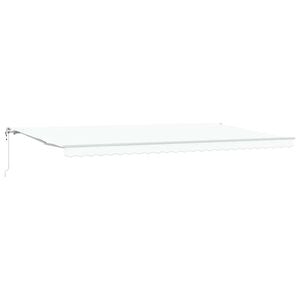 vidaXL Copertină retractabilă Alb 600 &times; 300 cm Țesătură și Aluminiu