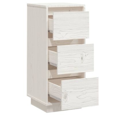 vidaXL Servantă, alb, 32x34x75 cm, lemn masiv de pin