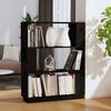 vidaXL Bibliotecă/Separator cameră, negru, 80x25x101 cm lemn masiv pin