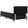 vidaXL Pat cu arcuri cu saltea cu headboard Negru 90 x 190 cm Catifea