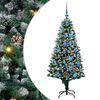 vidaXL Brad de Crăciun artificial Verde 150 cm PVC și Oțel și Plastic