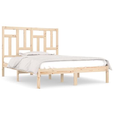 vidaXL Cadru de pat, 140x190 cm, lemn masiv de pin
