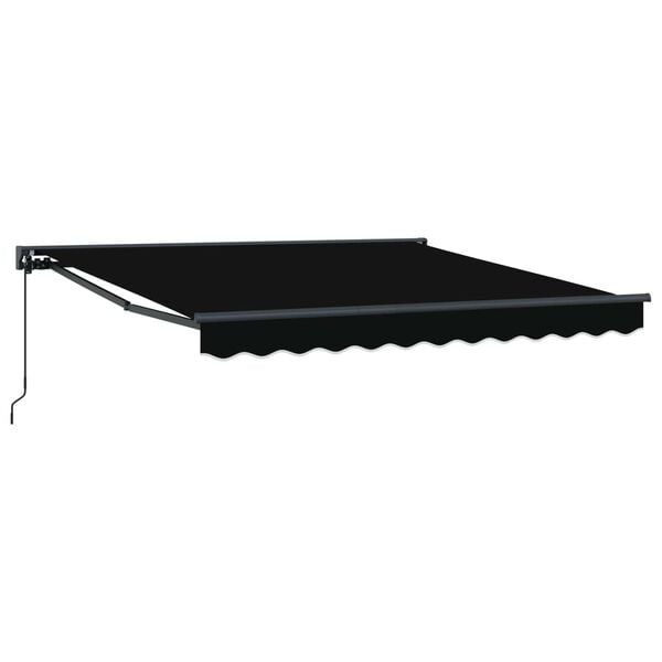 vidaXL Cortina Retractabilă Negru 300 x 250 cm Aluminiu și țesătură