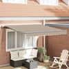 vidaXL Cortina Retractabilă Bej 350 x 250 cm Țesătură și Aluminiu