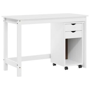 vidaXL Set birou și cabinet 2 buc. Alb Lemn masiv de pin
