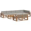 vidaXL Set de canapele de exterior 9 pcs Gri natural și deschis