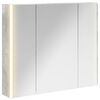 vidaXL Dulap cu oglindă pentru baie Gri din beton 83,5 x 15,5 x 70 cm