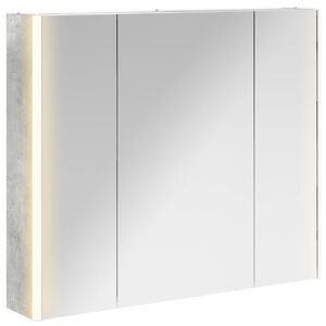 vidaXL Dulap cu oglindă pentru baie Gri din beton 83,5 x 15,5 x 70 cm