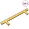 vidaXL M&acirc;ner pentru Dulap 12 buc. Auriu 150 mm Oţel inoxidabil