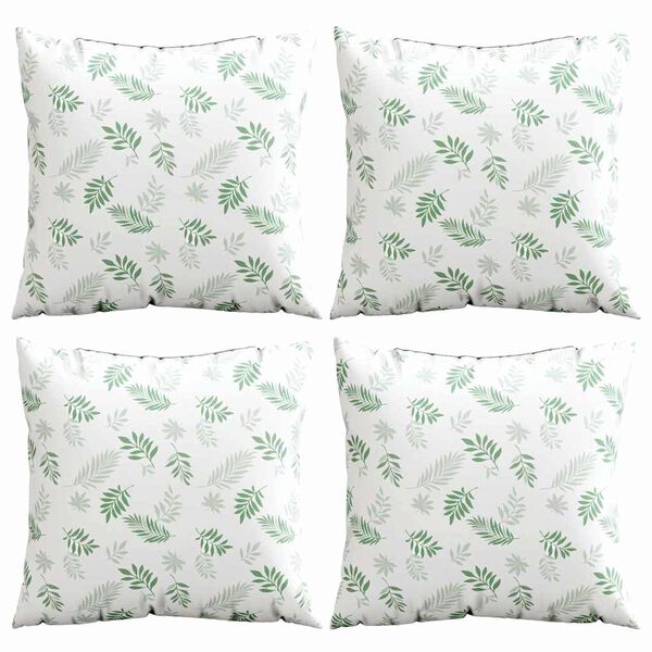 vidaXL Perne decorative Frunză 4 pcs Model cu frunze 40 x 40 cm
