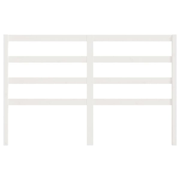 vidaXL Tăblie de pat, alb, 146x4x100 cm, lemn masiv de pin