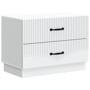 vidaXL Dulap de noapte Alb 62 x 34,5 x 44,5 cm Lemn prelucrat