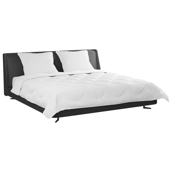 vidaXL Set de Pături cu pernă 3 pcs Alb Microfibră și Pene de Rață