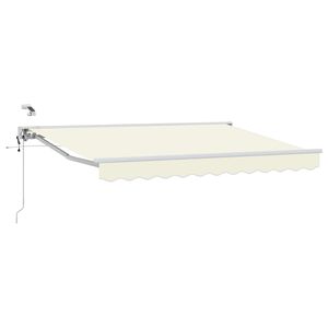 vidaXL Cort electric retractabil Crema și Alb 2,5 x 2 m