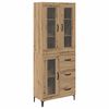vidaXL Bufet Stejar Artizanal 69,5 x 34 x 180 cm Lemn prelucrat