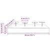 vidaXL Suport pentru lum&acirc;nări natural 50 x 15 x 10 cm