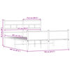vidaXL Cadru pat fără saltea stejar fumuriu 150x200 cm lemn prelucrat
