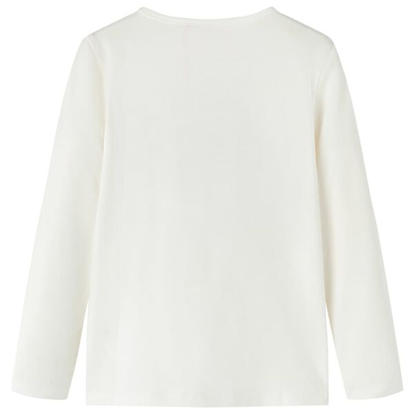 Tricou pentru copii cu m&acirc;neci lungi, ecru 104