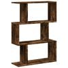 vidaXL Bibliotecă/separator 3 niveluri stejar fumuriu 70x24x97 cm lemn
