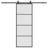 vidaXL Ușă glisantă cu set de feronerie neagră 76x205 cm Sticlă ESG