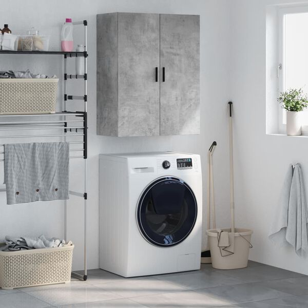 vidaXL Dulap cu montaj pe perete, gri beton, 69,5x34x90 cm