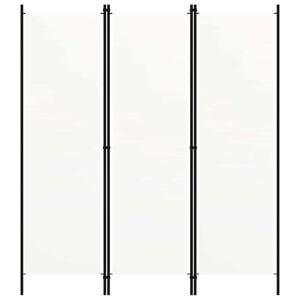 vidaXL Paravan de cameră cu 3 panouri, alb, 150 x 180 cm