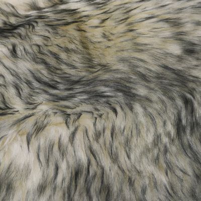 vidaXL Covor din piele de oaie, gri închis melanj, 60 x 180 cm