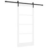 vidaXL Ușă glisantă ORKDAL Alb 93 x 202 cm Lemn masiv de pin și sticlă