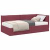 vidaXL Cadru de pat colțar cu saltea cu headboard 2 pcs Gri Catifea
