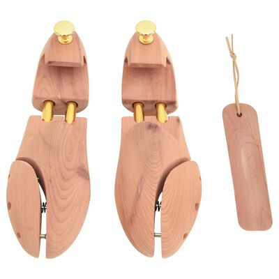vidaXL Dispozitiv lărgire pantofi cu încălțător, EU 36-37, lemn cedru