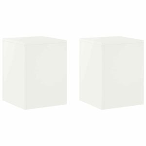 vidaXL Suport pentru plante 2 pcs Alb 30 x 30 x 40 cm Oțel