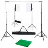 vidaXL Kit studio foto cu lumini softbox și fundal