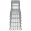 vidaXL Coșuri gabion arcuite 2 buc, 400x30x40/60 cm, fier galvanizat