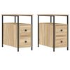 vidaXL Noptiere, 2 buc., stejar sonoma, 30x60x60 cm, lemn prelucrat